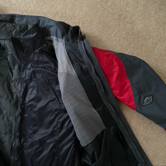Columbia 3 in 1 jacket coat women's S red grey - Picture 12 of 16